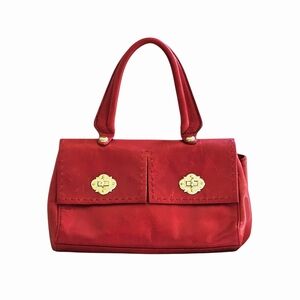 Cynthia Rowley Red Leather Satchel Bag